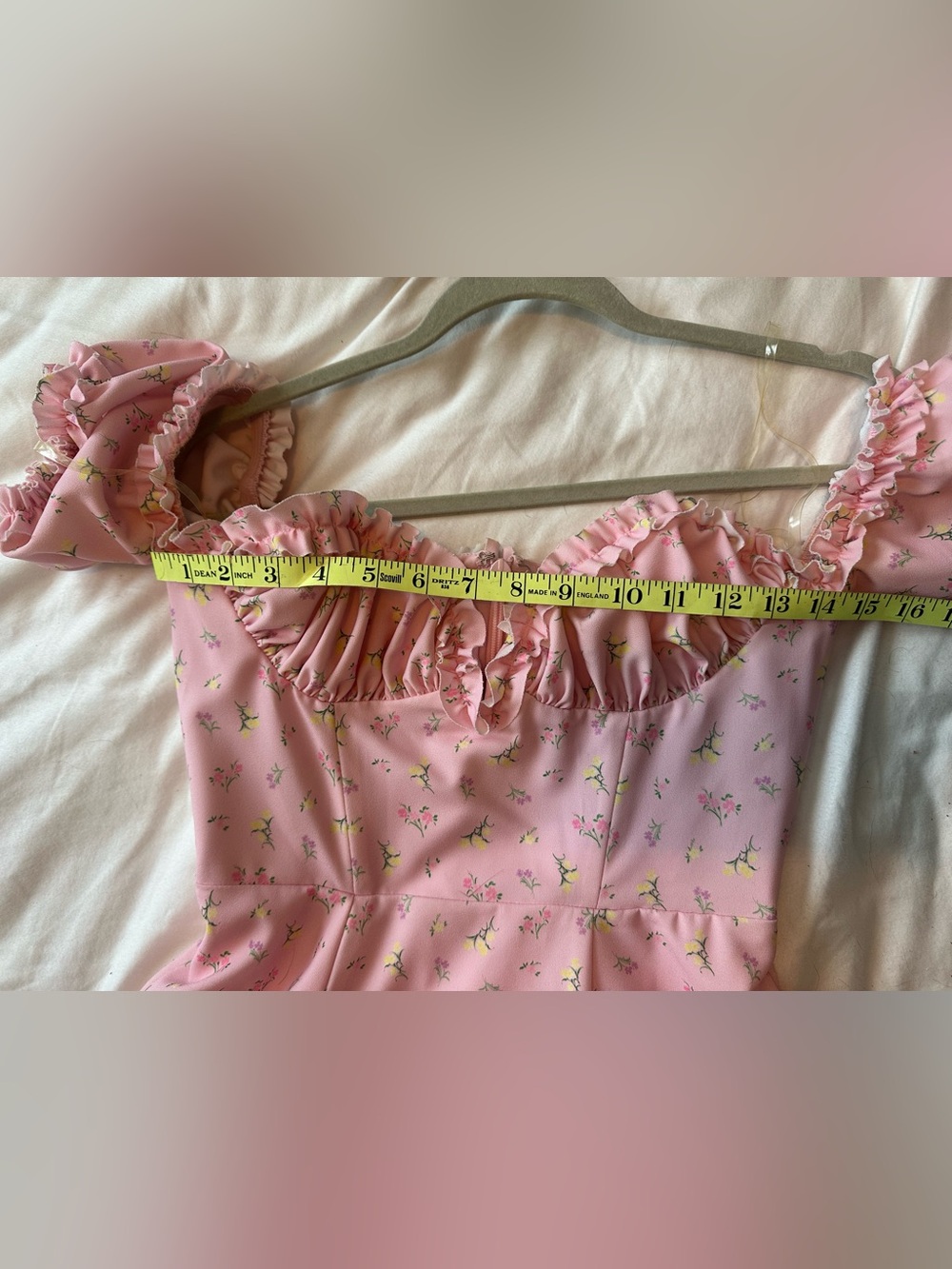 House Of CB Lauren Dress Small NWOT Pink Floral Midi Dress - Picture 7 of 9